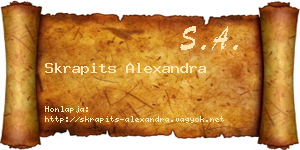 Skrapits Alexandra névjegykártya